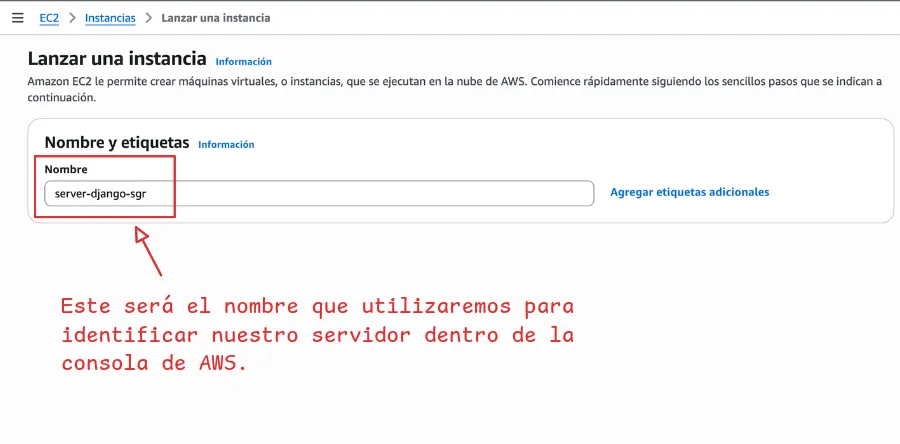 Nombre de instancia