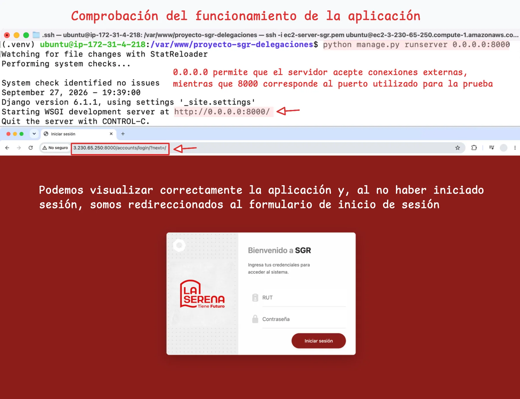 prueba de funcionamiento